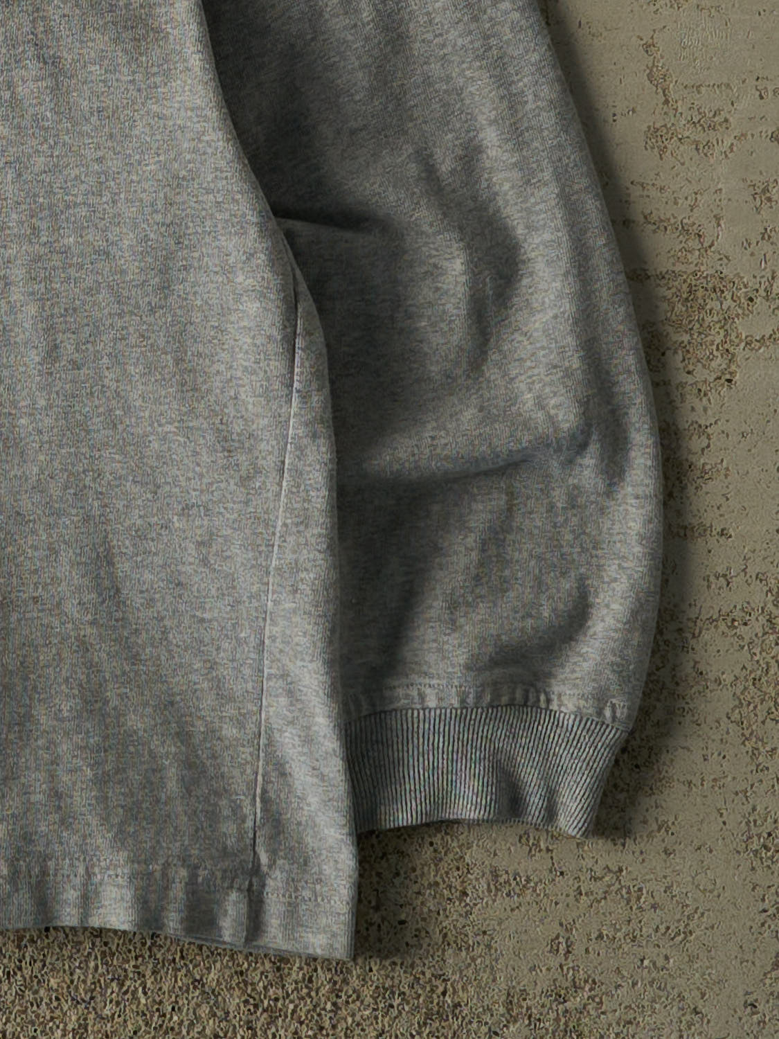 Vintage 90s Grey Reebok Quarter Button Long Sleeve (L/XL)