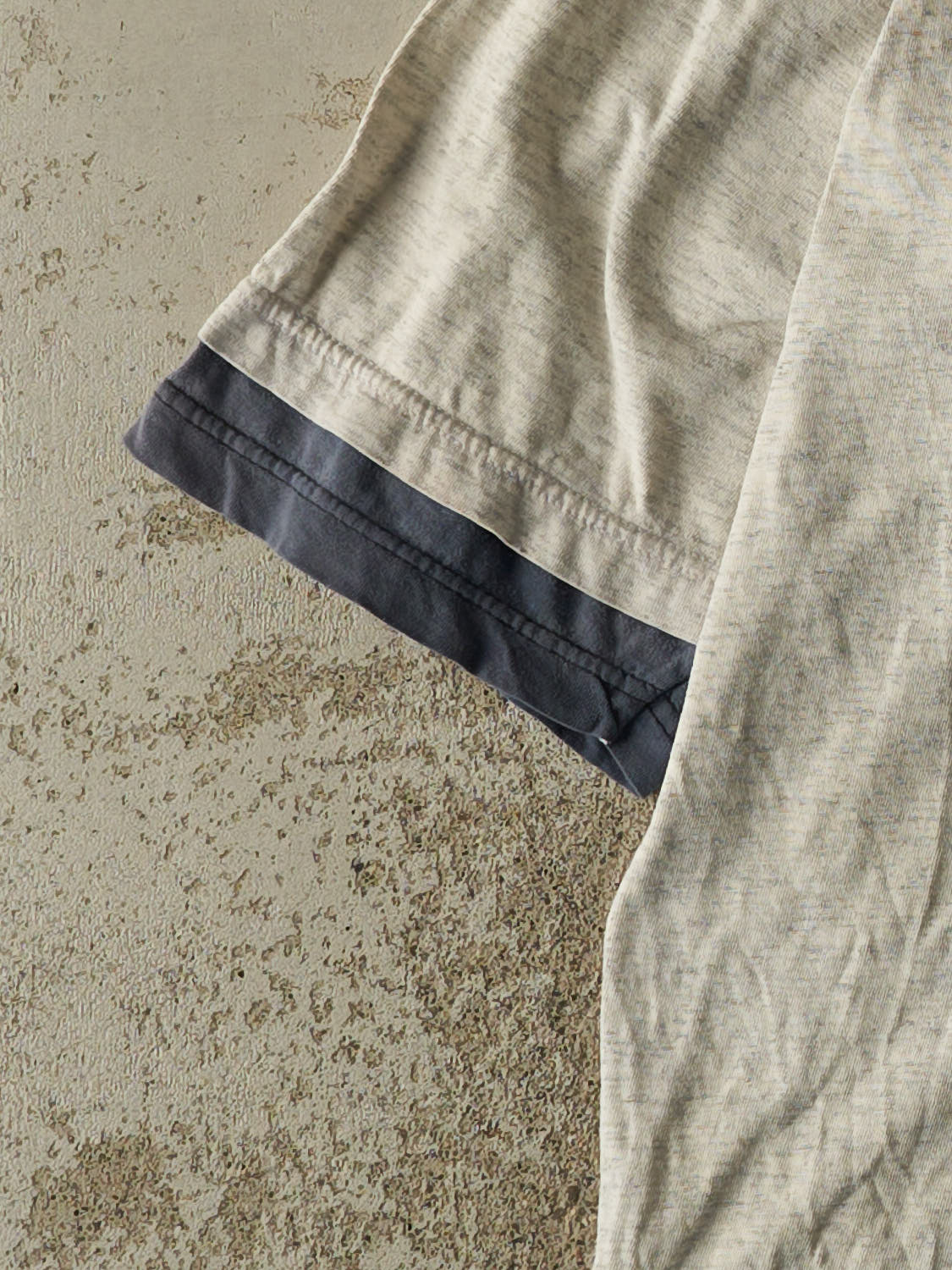 Vintage 90s Heather Grey Reebok Double Neck Tee (M/L)