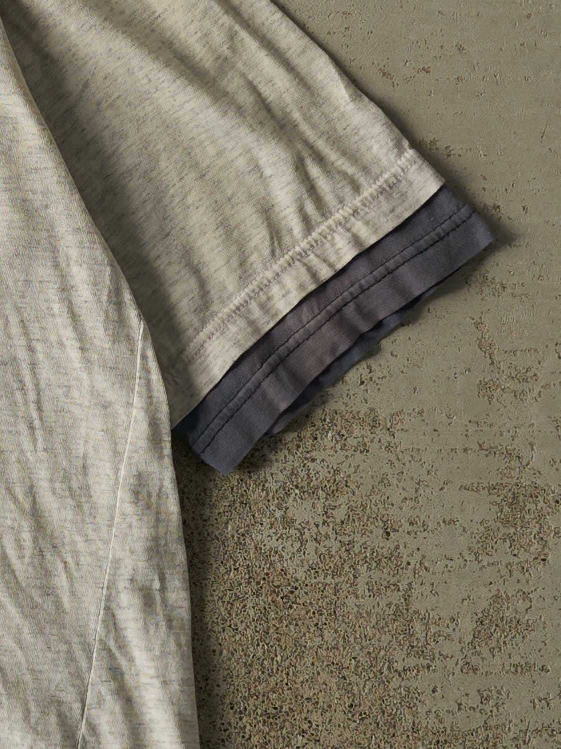 Vintage 90s Heather Grey Reebok Double Neck Tee (M/L)
