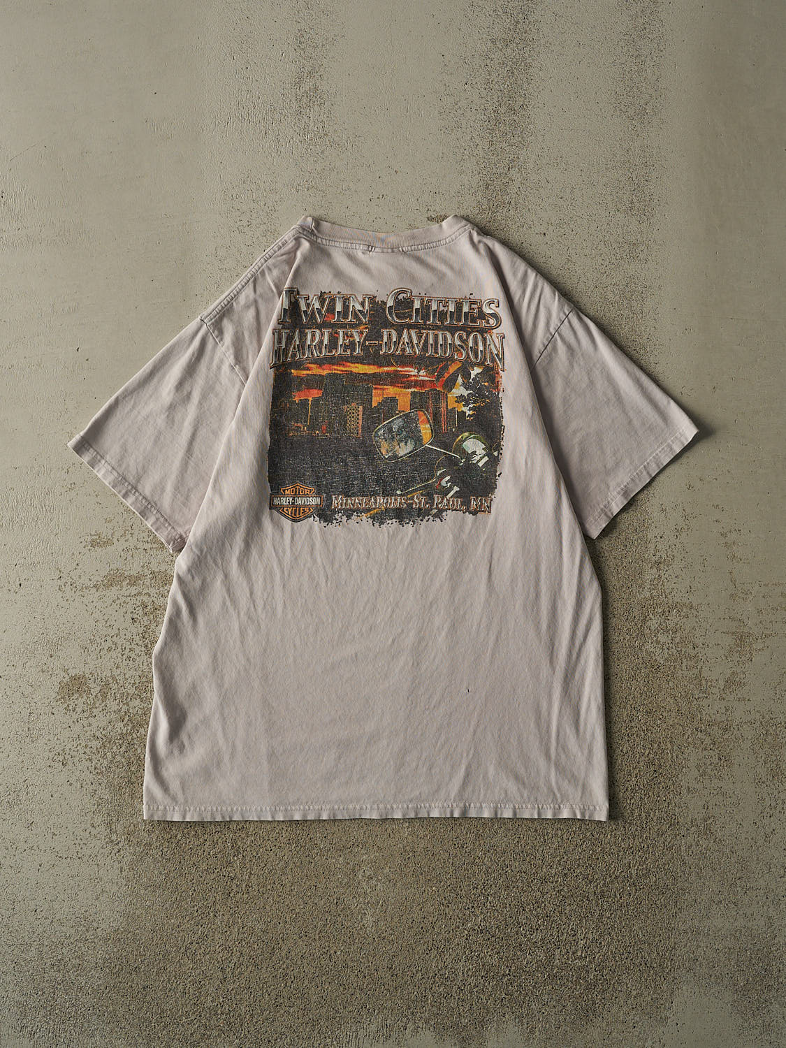 Vintage 05' Beige Harley Davidson St Paul MN Tee (L/XL)