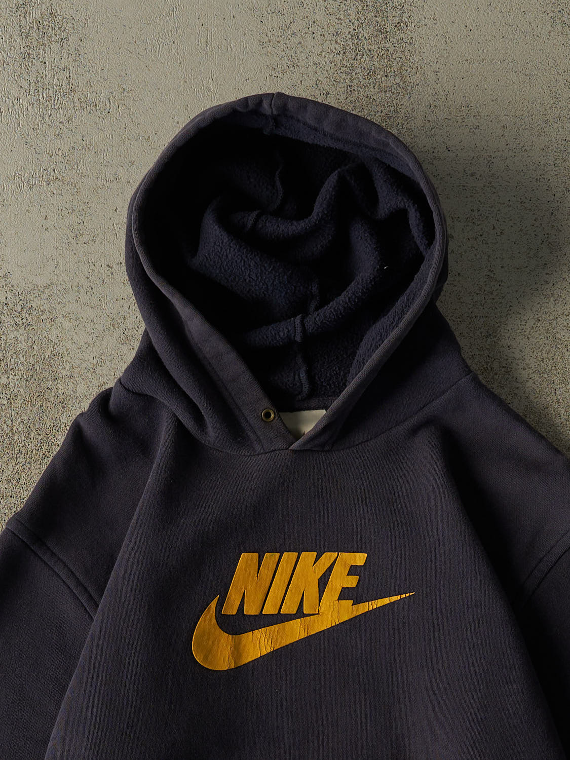 Vintage Y2K Navy Blue Nike Logo Hoodie (S/M)