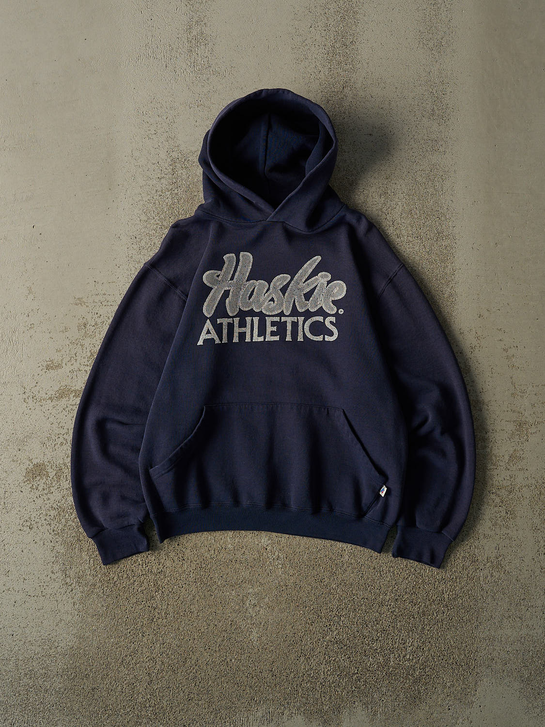 Vintage Y2K Navy Blue Russell Athletic Huskie Athletics Hoodie (XS/S)