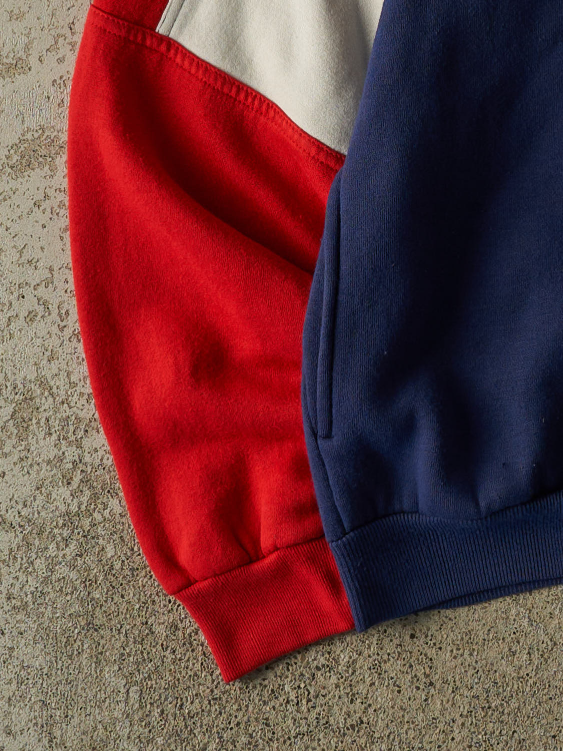 Vintage 80s Navy Blue Zip Up Sweater (S/M)