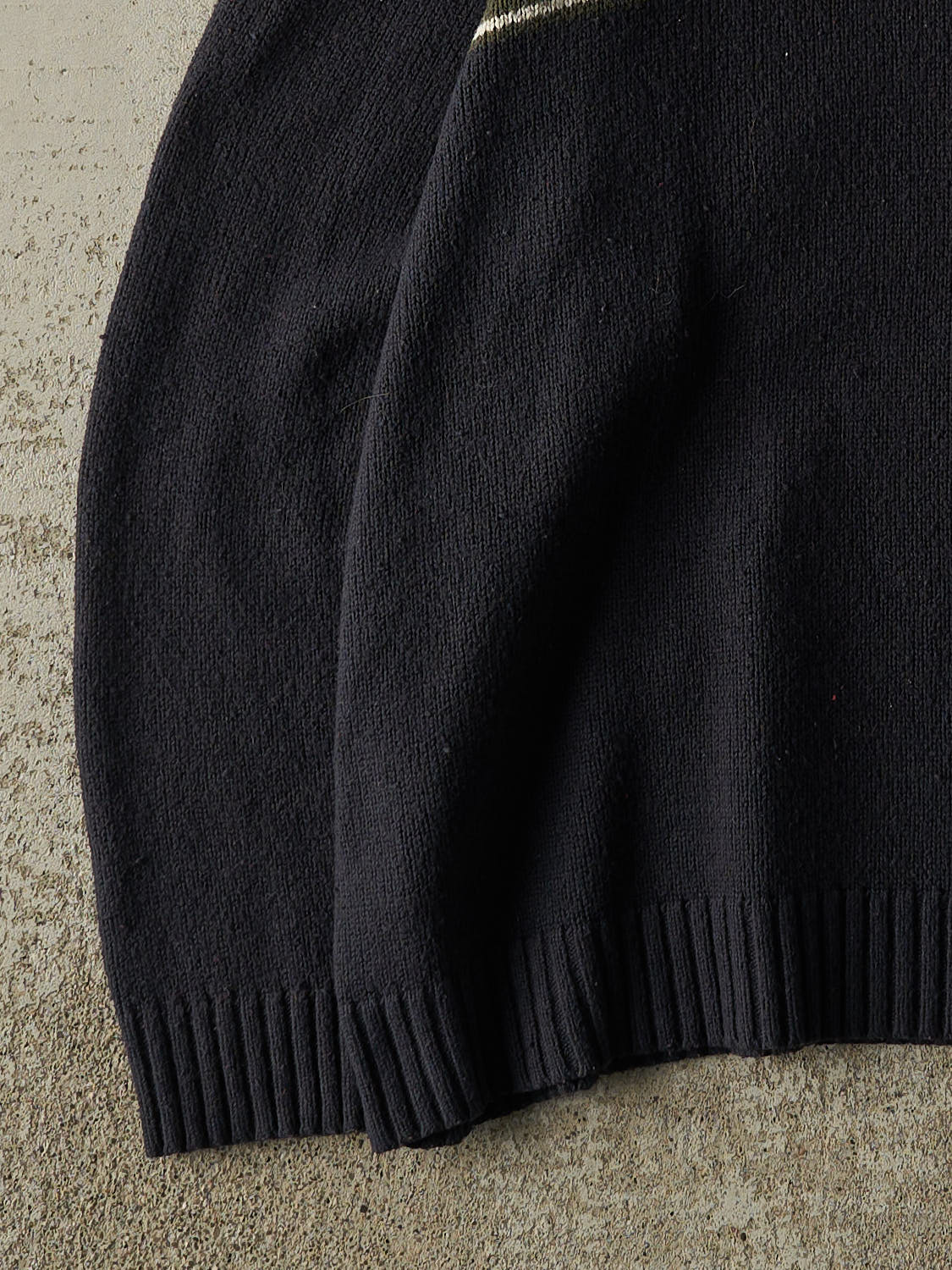 Vintage 90s Navy Blue & Green Striped Old Navy Knit (XL)