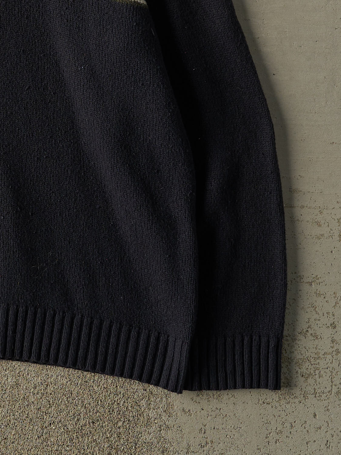 Vintage 90s Navy Blue & Green Striped Old Navy Knit (XL)