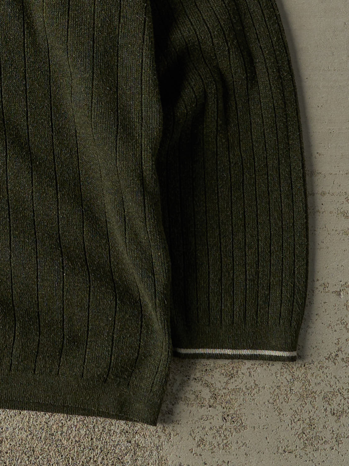 Vintage Y2K Green Striped Knit Pullover (XL)