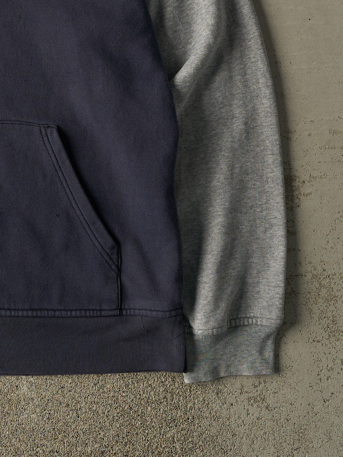 Vintage Y2K Grey & Navy Reebok Embroidered Hoodie (M/L)