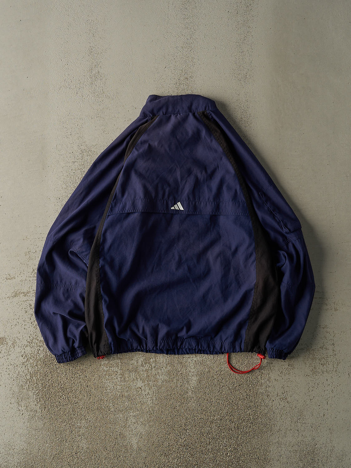 Vintage 90s Navy Blue, Black & White Adidas Embroidered Quarter Zip Jacket (M/L)