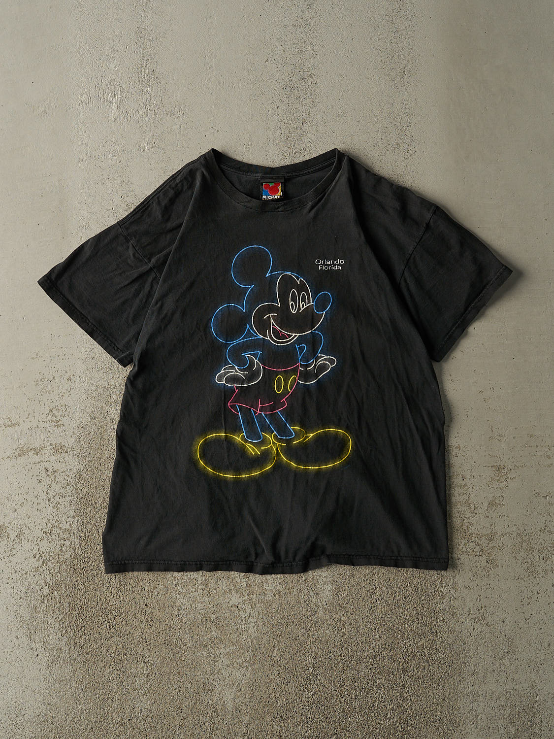 Vintage 90s Black Mickey Mouse Orlando FL Tee (L/XL)