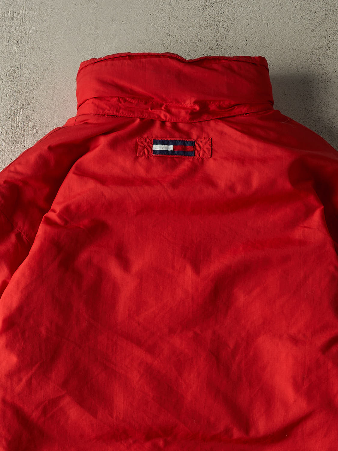 Vintage 90s Red Tommy Hilfiger Puffer Jacket (XXL)
