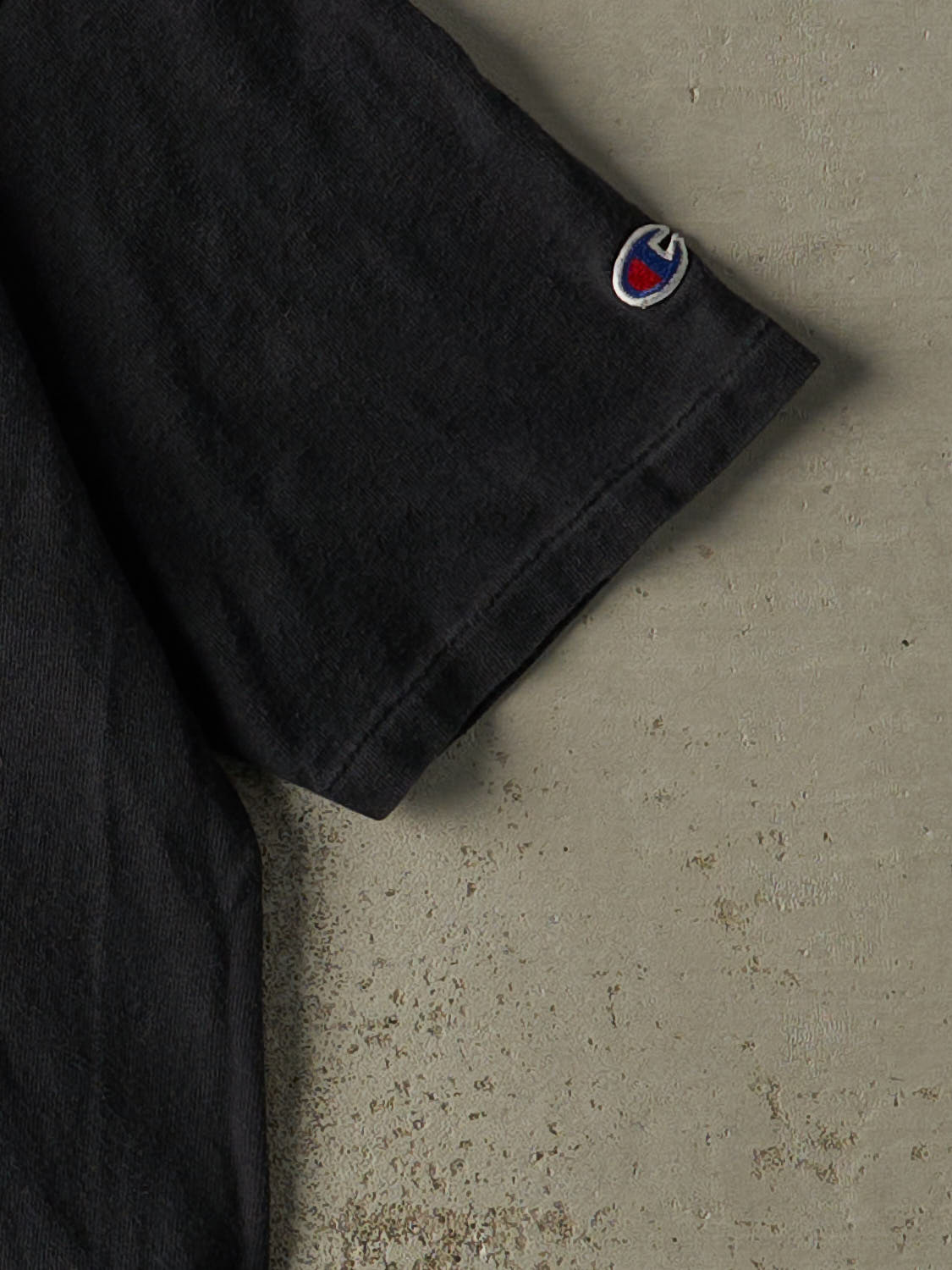 Vintage 90s Black Champion Embroidered Tee (S/M)