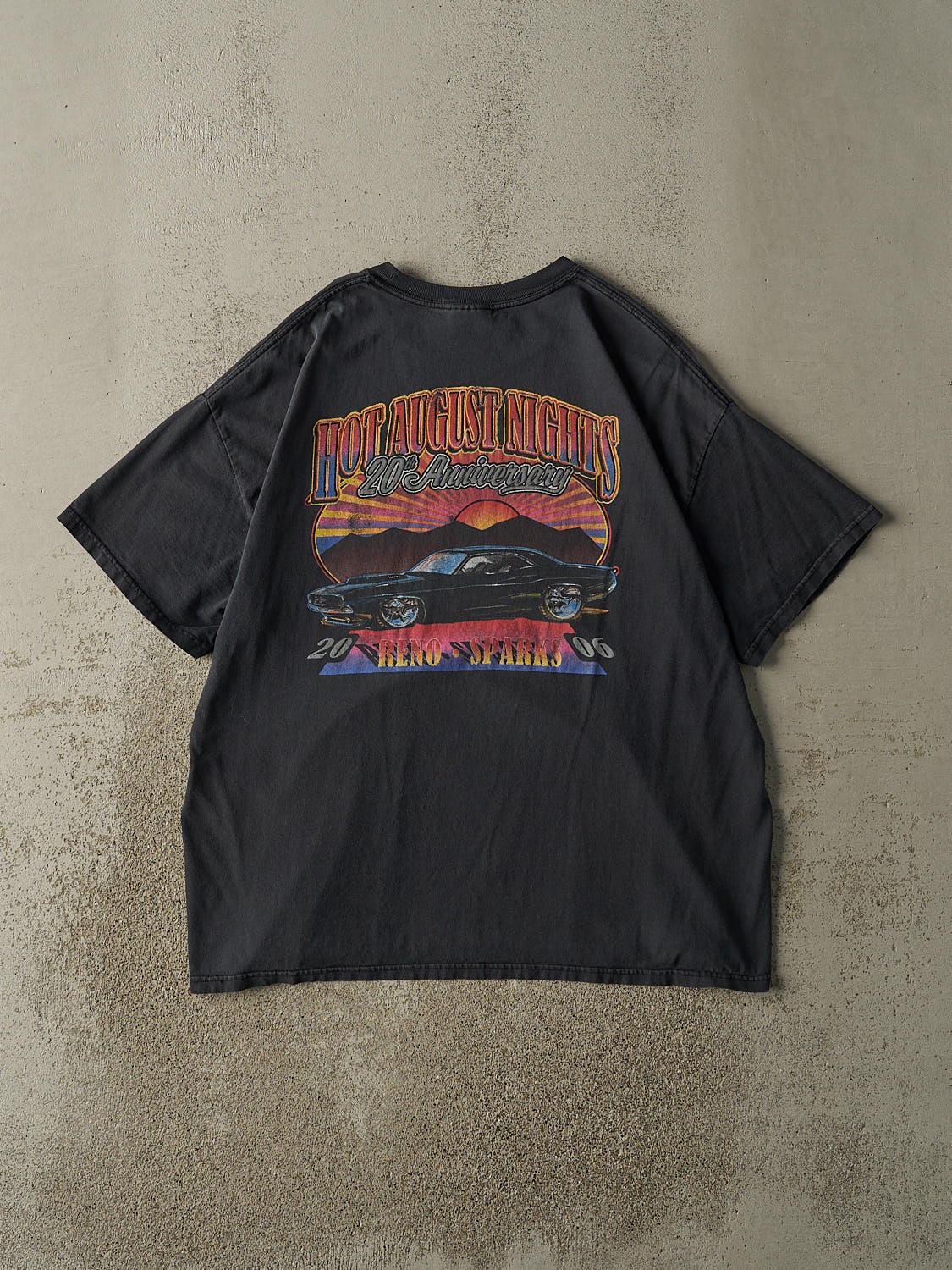 Vintage 06' Faded Black Reno Sparks Car Tee (XL/XXL)