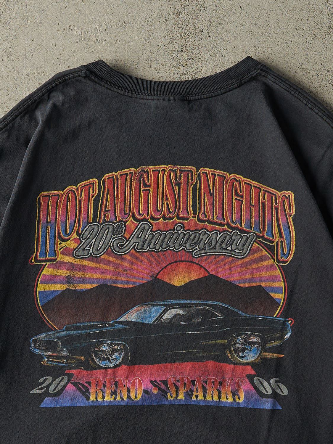 Vintage 06' Faded Black Reno Sparks Car Tee (XL/XXL)