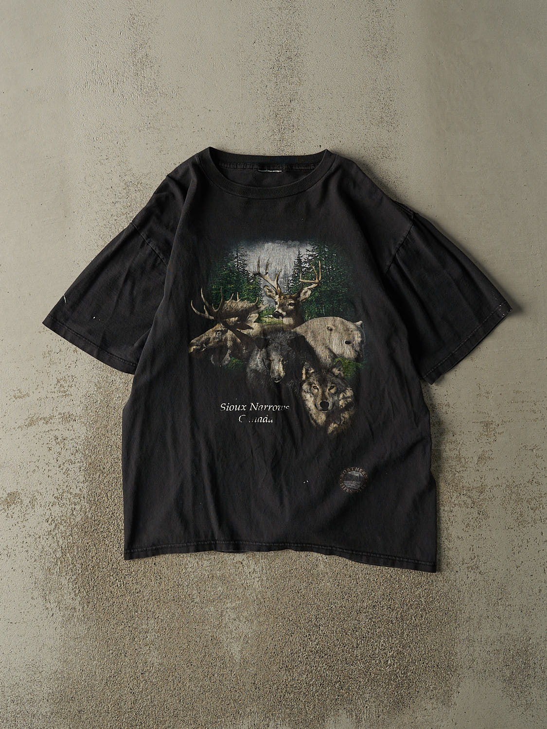 Vintage 90s Black Sioux Narrows Tee (L)