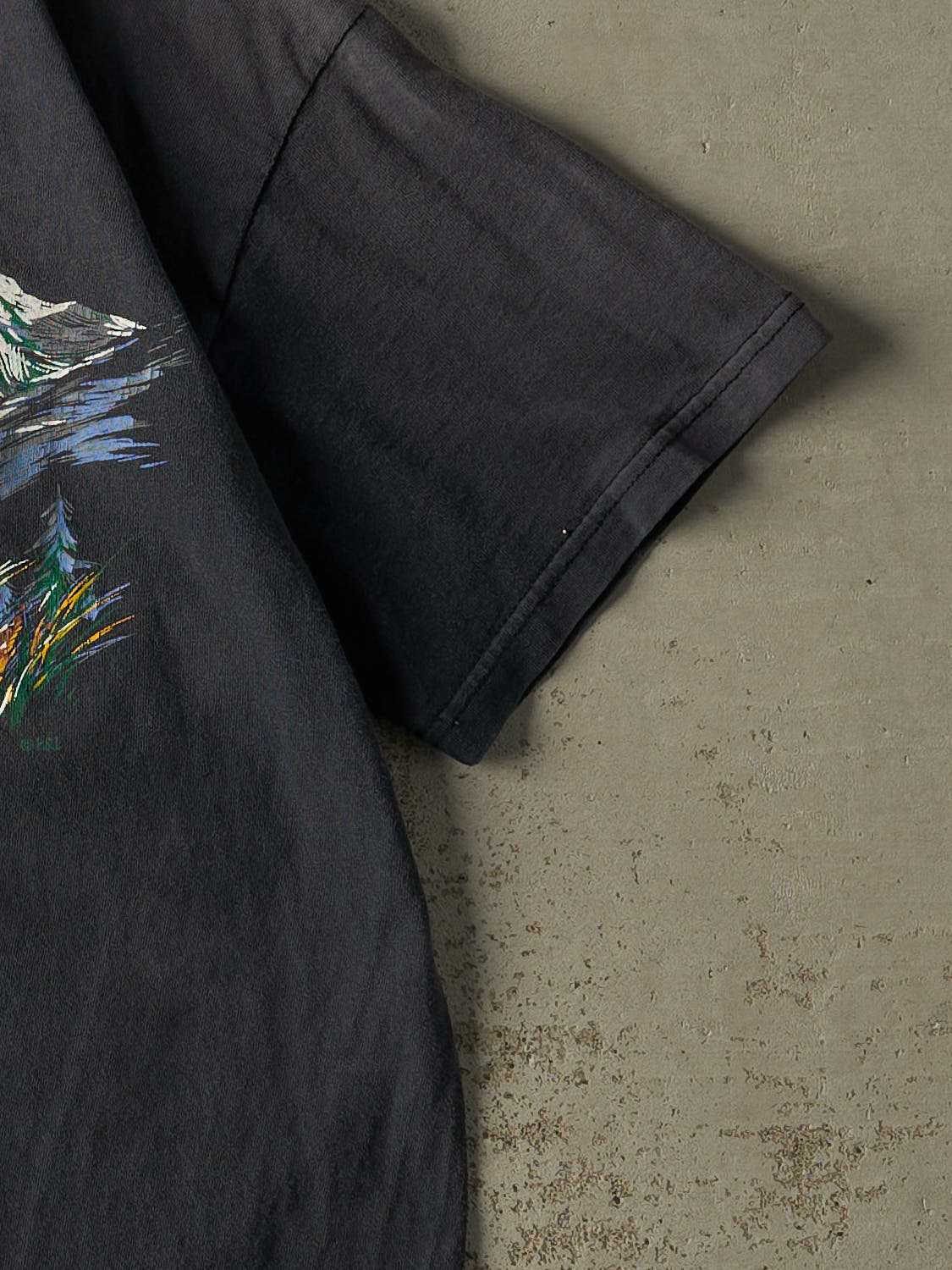 Vintage 90s Faded Black Alaska Tee (M/L)