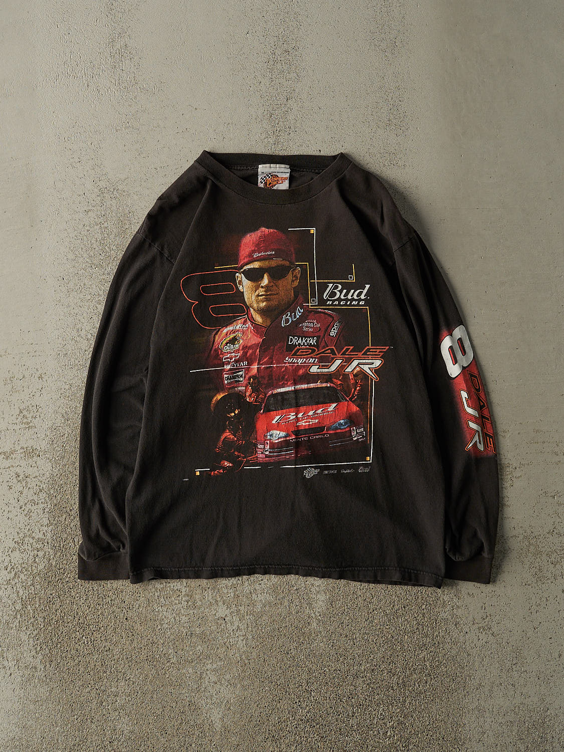 Vintage Y2K Black Dale Earnhardt Jr Nascar Long Sleeve (M)