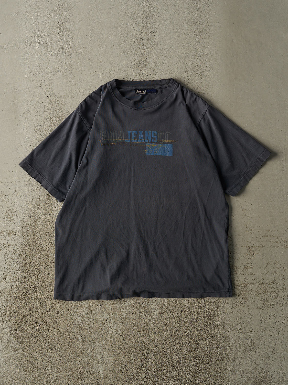 Vintage 90s Navy Blue BUM Jeans Co Tee (M)