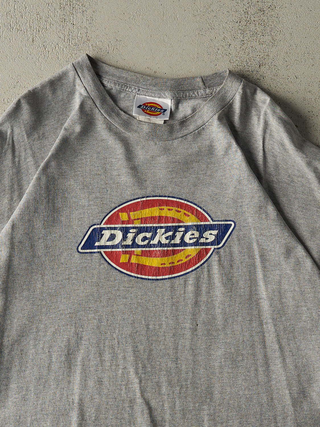 Vintage 90s Grey Dickies Logo Tee (XXL)