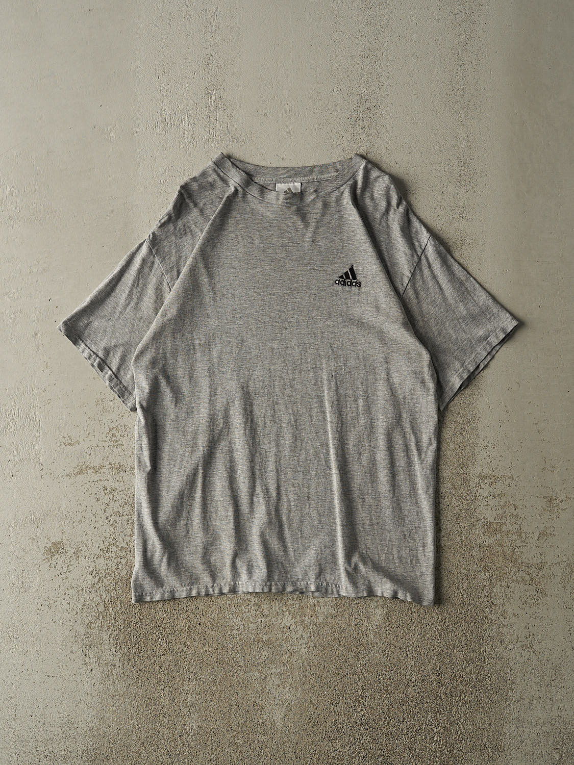 Vintage 90s Grey Adidas Logo Tee (L/XL)