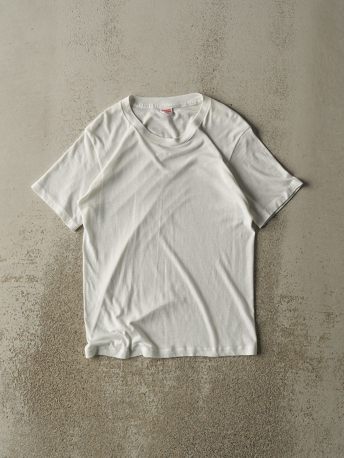 Vintage 80s White Blank Single Stitch Tee (S/M)