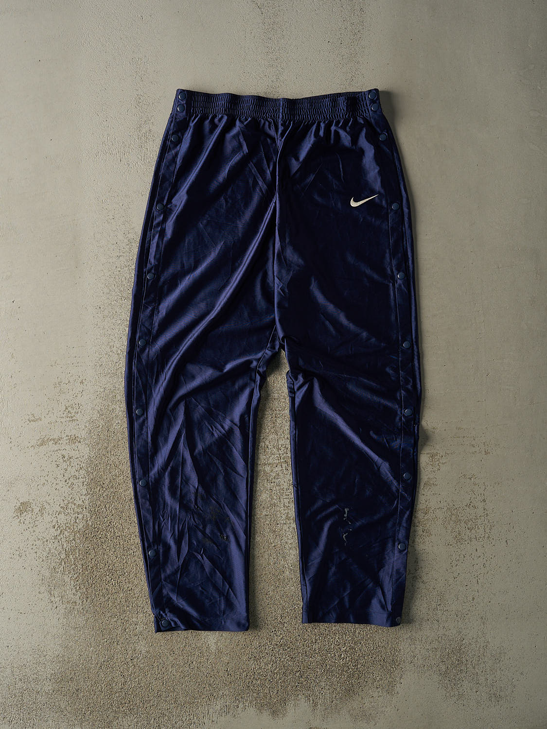 Vintage 90s Navy Blue Nike Tear Away Track Pants (34x32.5)