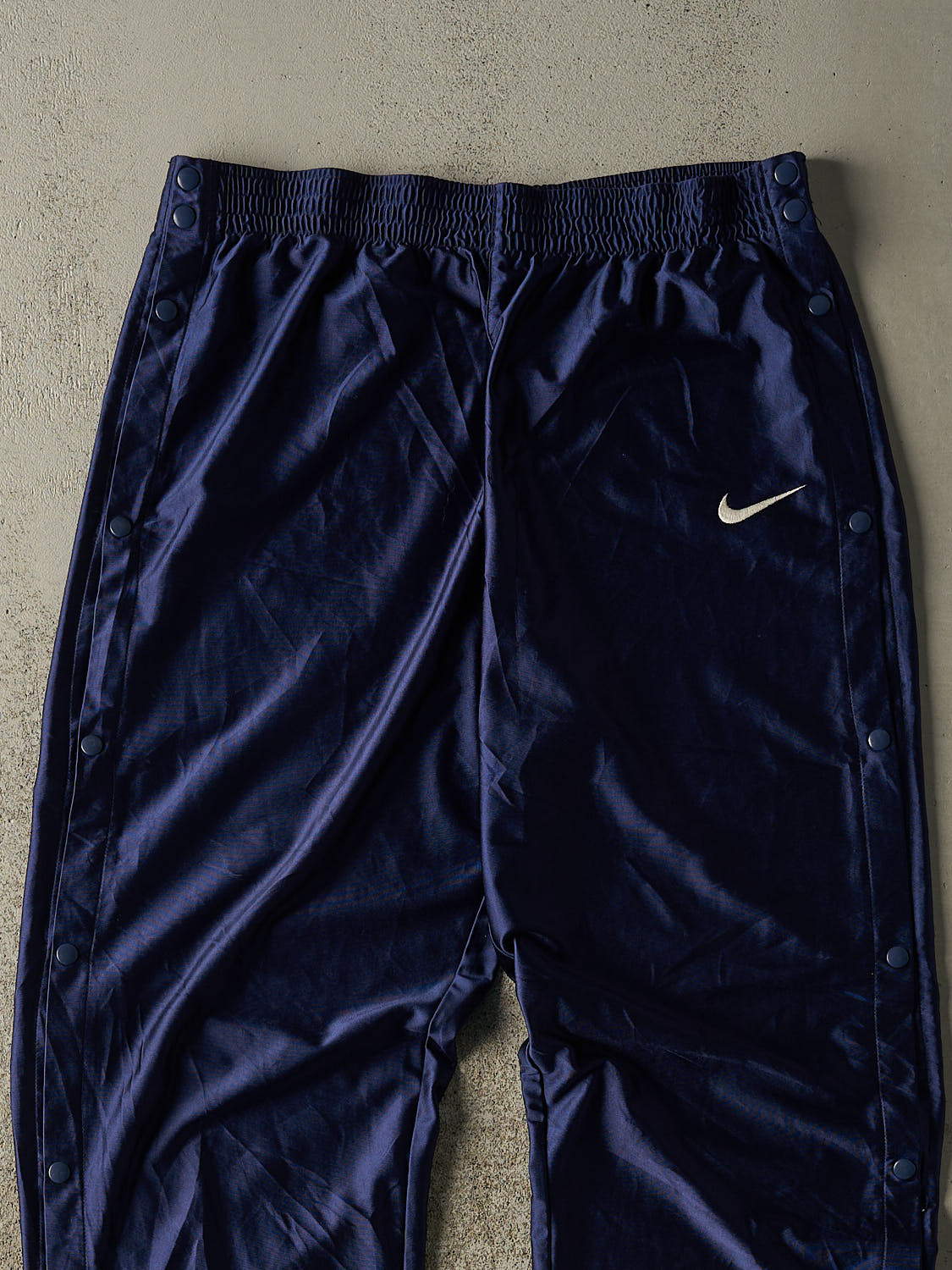 Vintage 90s Navy Blue Nike Tear Away Track Pants (34x32.5)