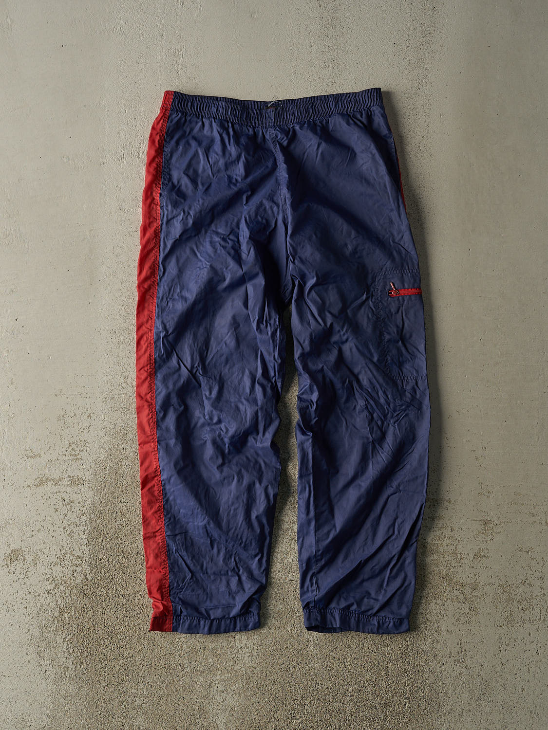 Vintage 90s Navy Blue & Red Nike Track Pants (32x29)