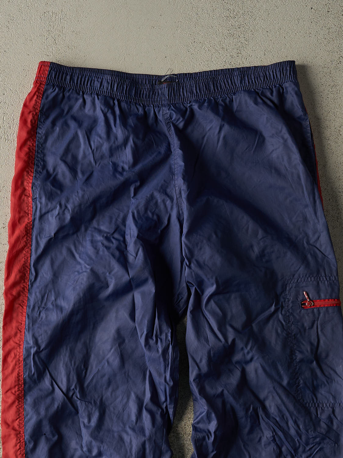 Vintage 90s Navy Blue & Red Nike Track Pants (32x29)