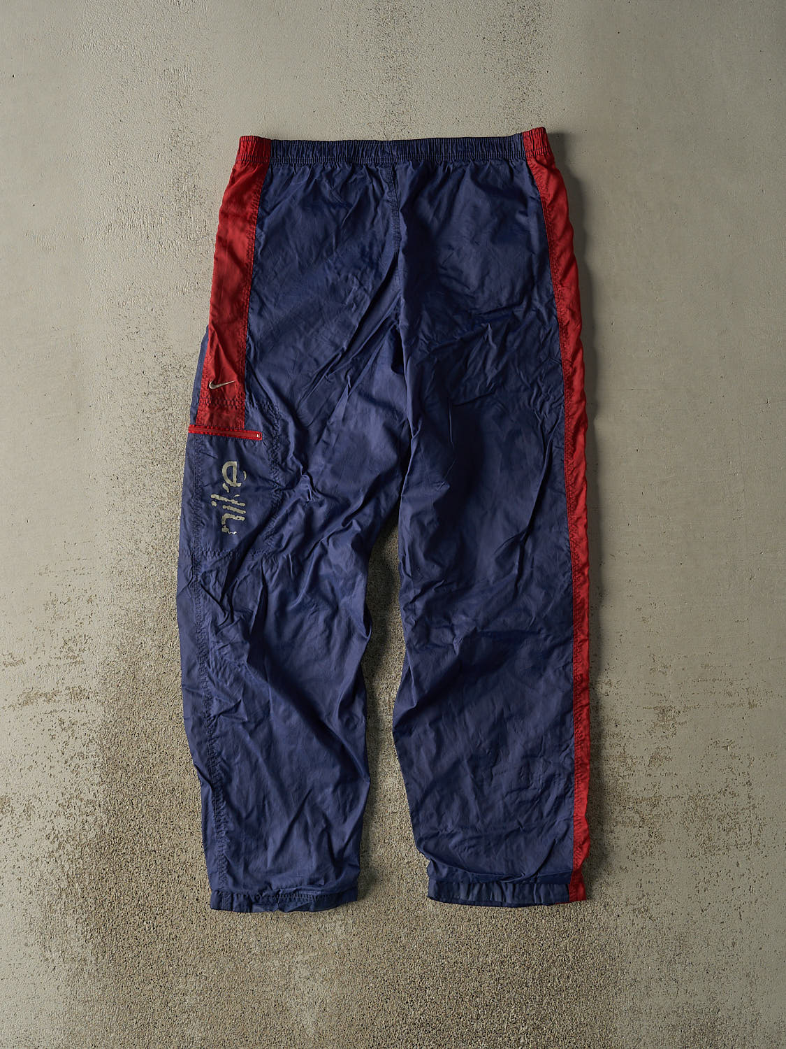 Vintage 90s Navy Blue & Red Nike Track Pants (32x29)
