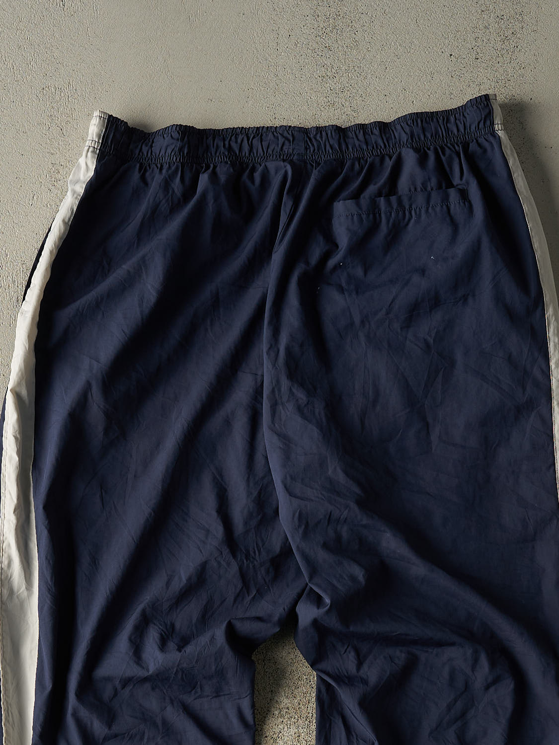 Vintage 90s Navy Blue Reebok Striped Track Pants (34x30)