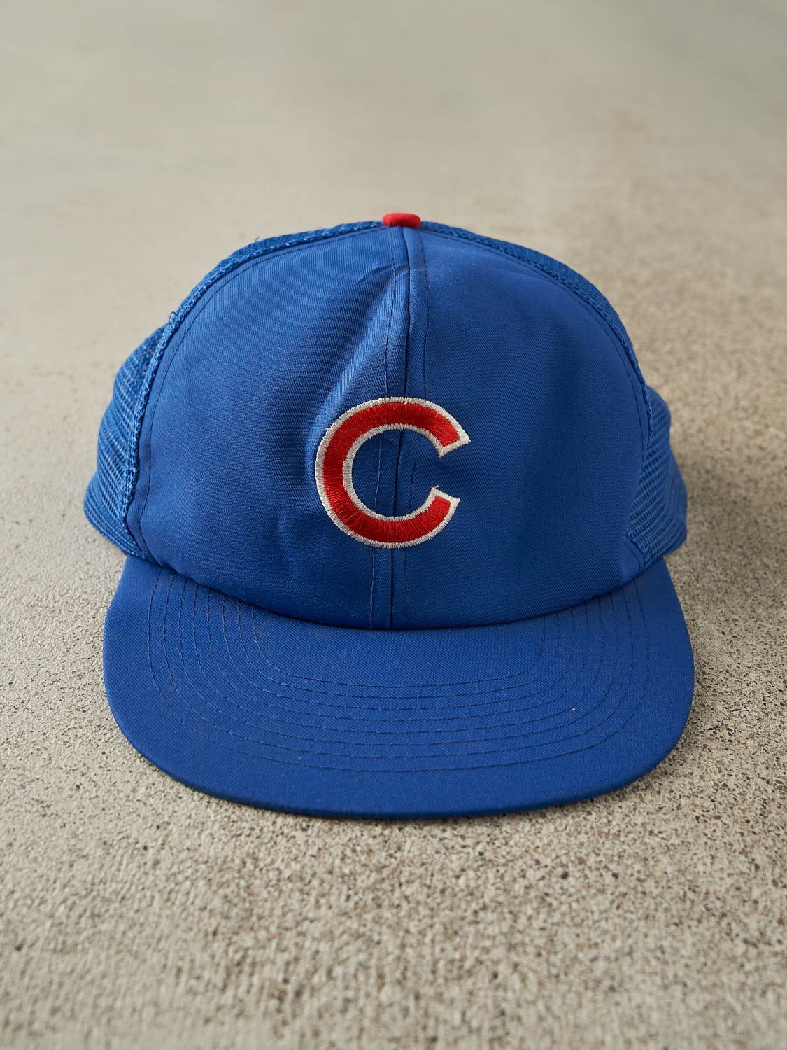 Vintage 80s Blue Chicago Cubs Trucker Hat (O/S)