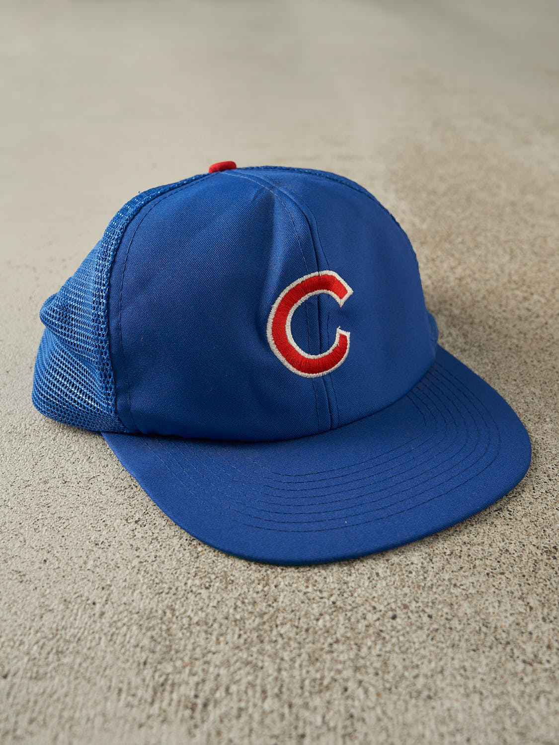 Vintage 80s Blue Chicago Cubs Trucker Hat (O/S)