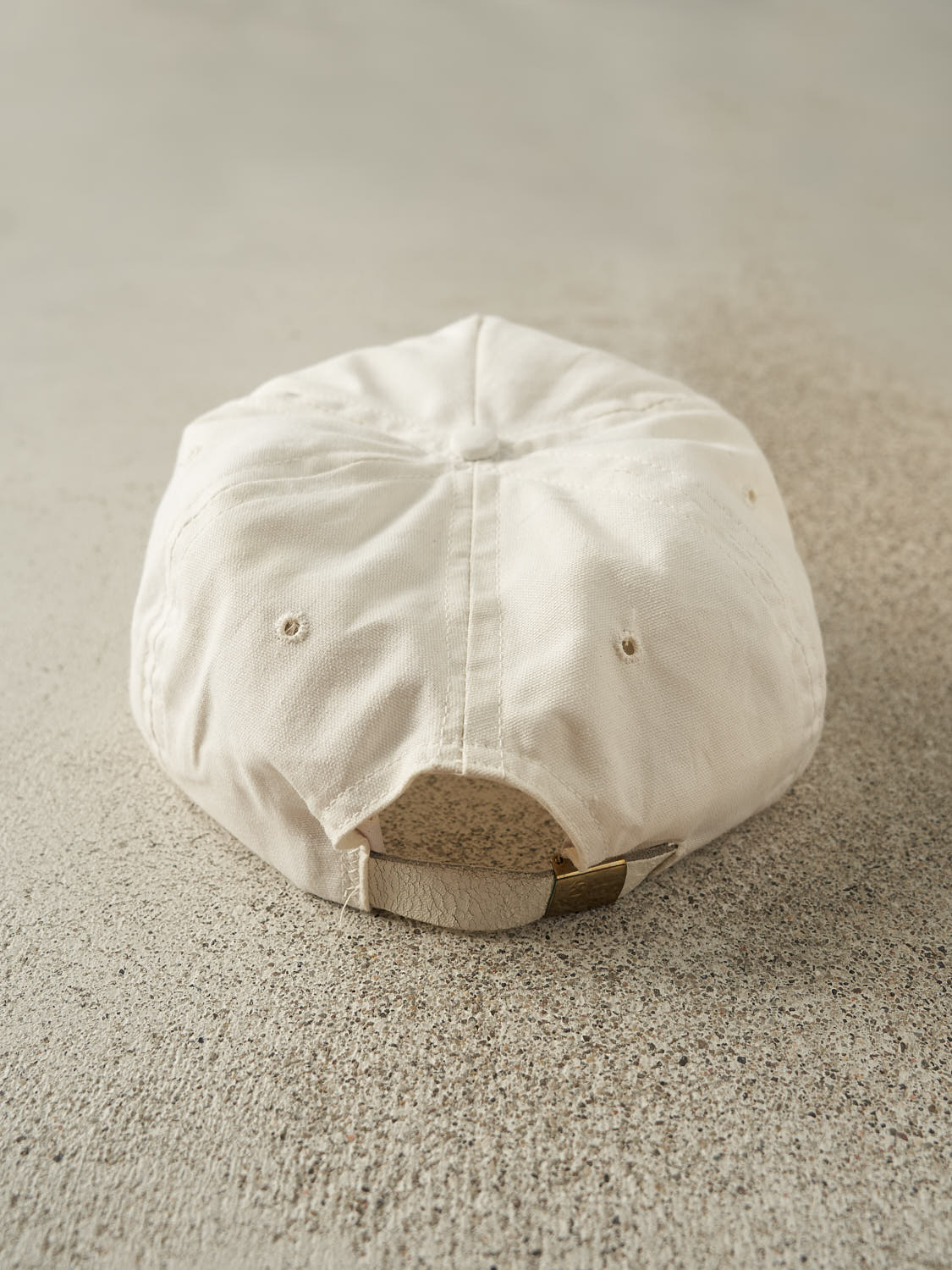 Vintage 91' White US Open Embroidered Leather Strapback (O/S)