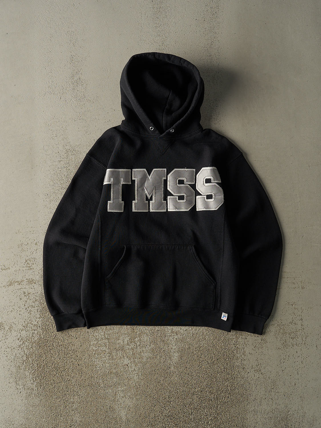 Vintage Y2K Black Russell Athletic TMSS Hoodie (S/M)