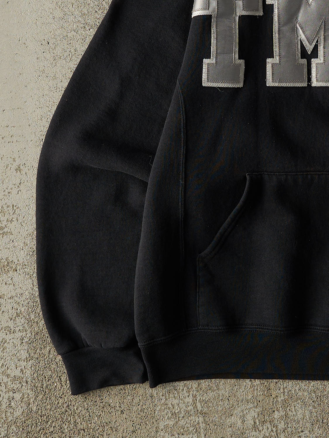 Vintage Y2K Black Russell Athletic TMSS Hoodie (S/M)