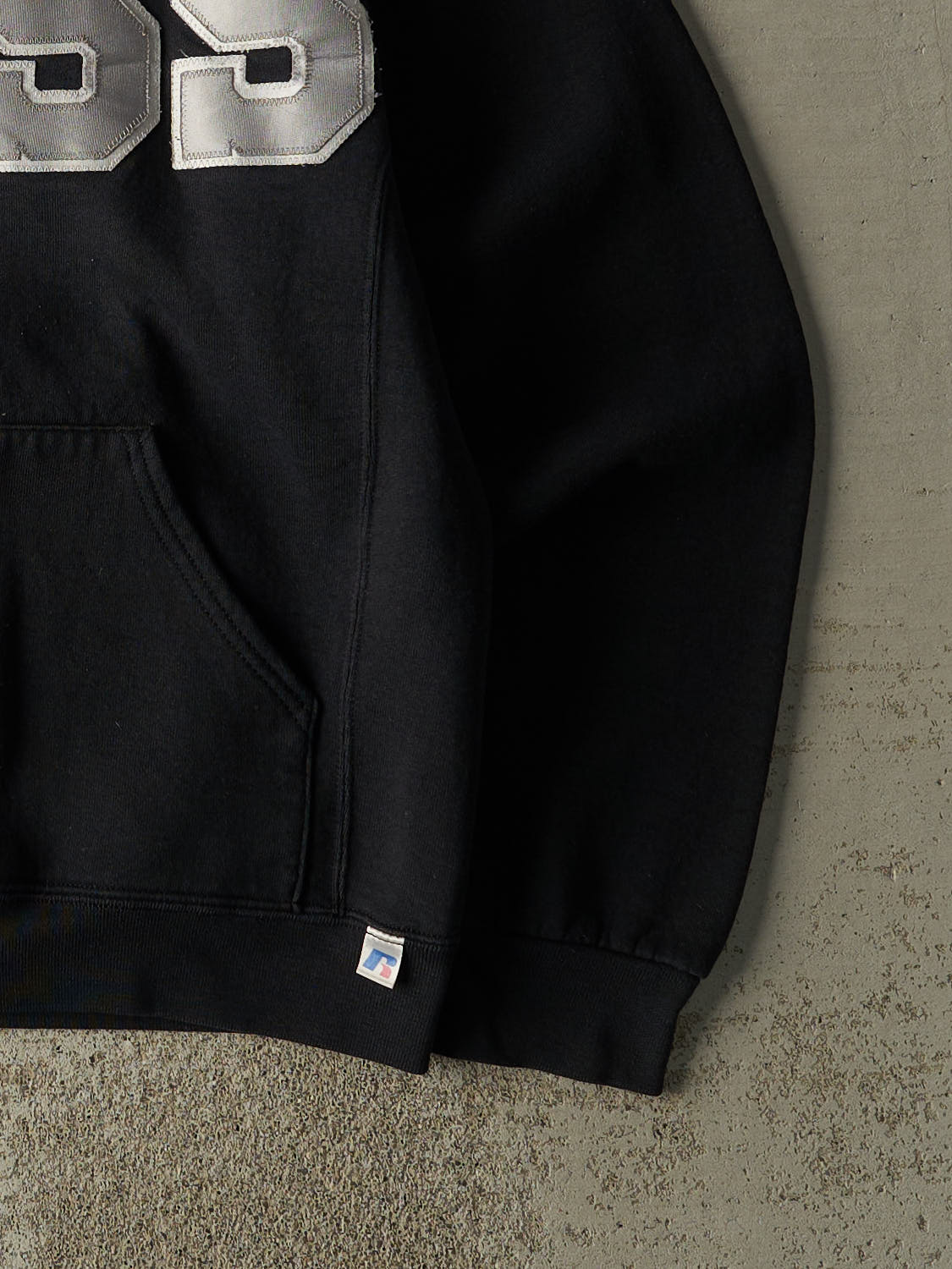 Vintage Y2K Black Russell Athletic TMSS Hoodie (S/M)