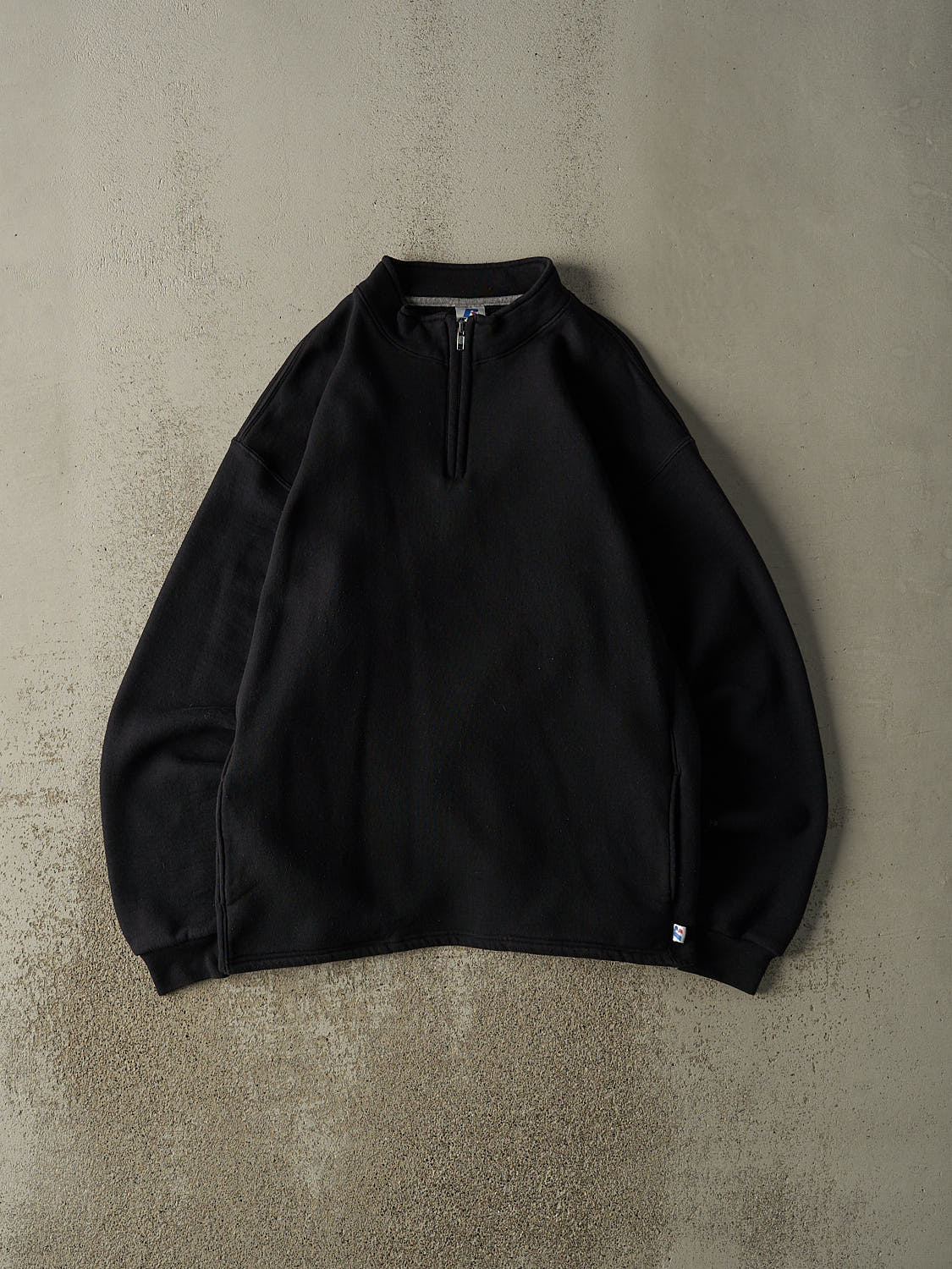 Vintage Y2K Black Russell Athletic Blank Quarter Zip (XL/XXL)
