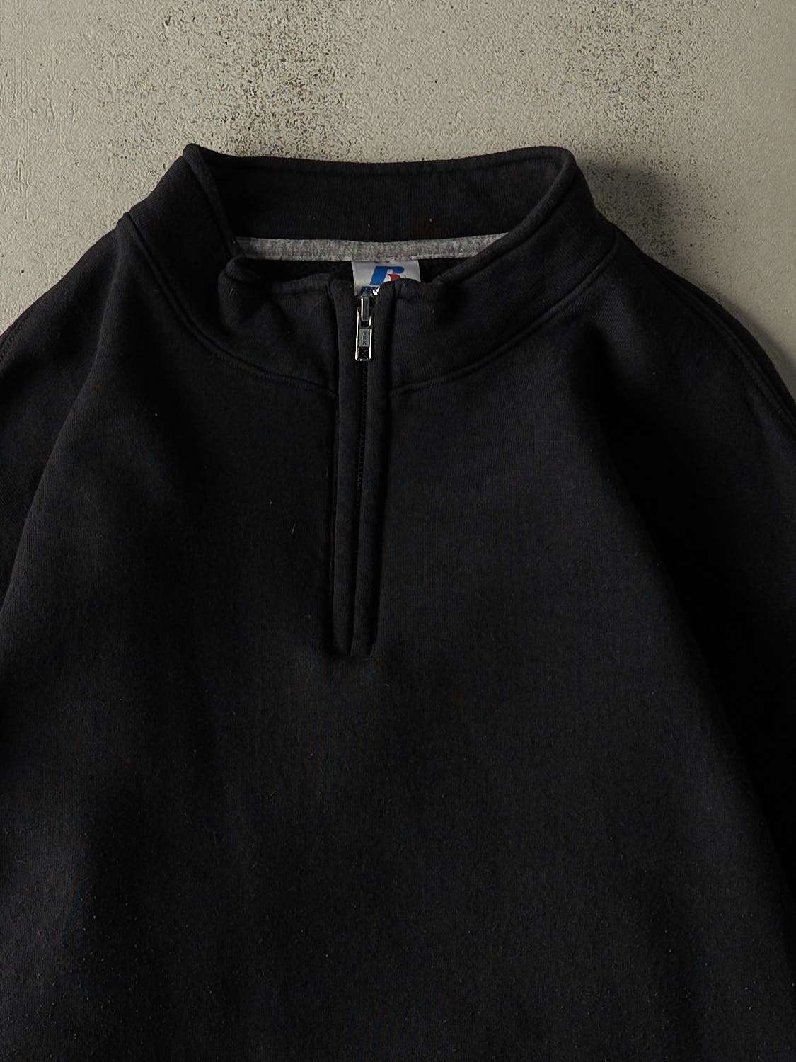 Vintage Y2K Black Russell Athletic Blank Quarter Zip (XL/XXL)