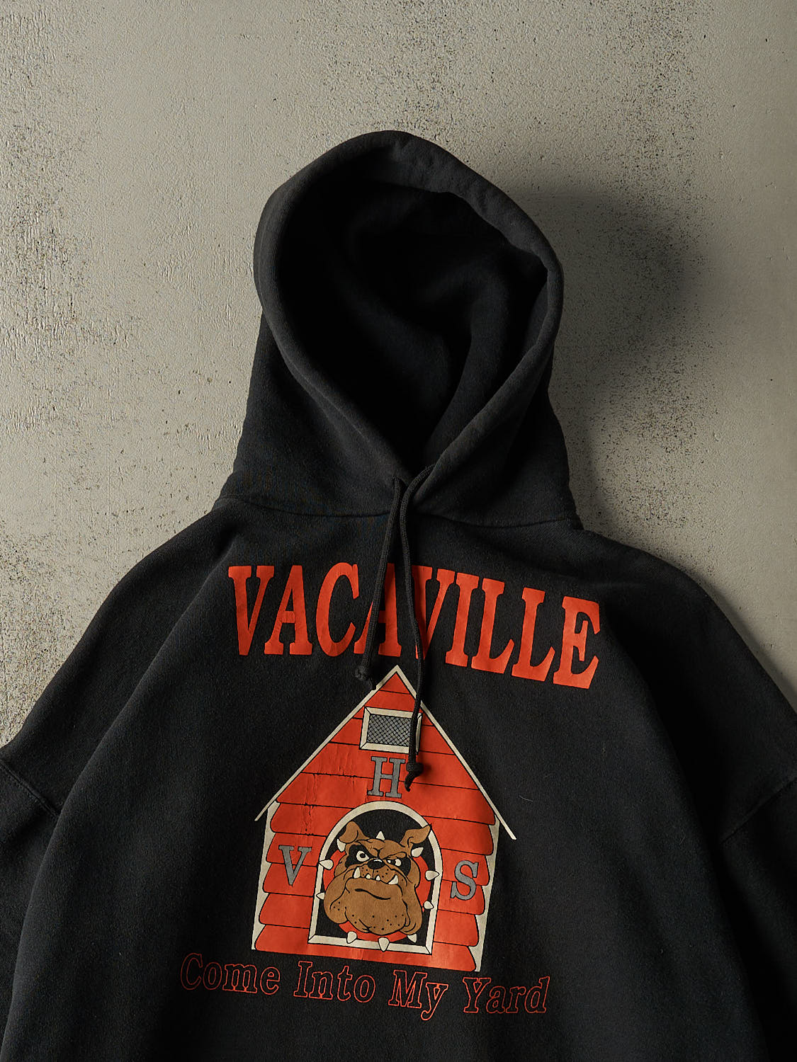 Vintage 90s Black Russell Athletic Vacaville Hoodie (XL)