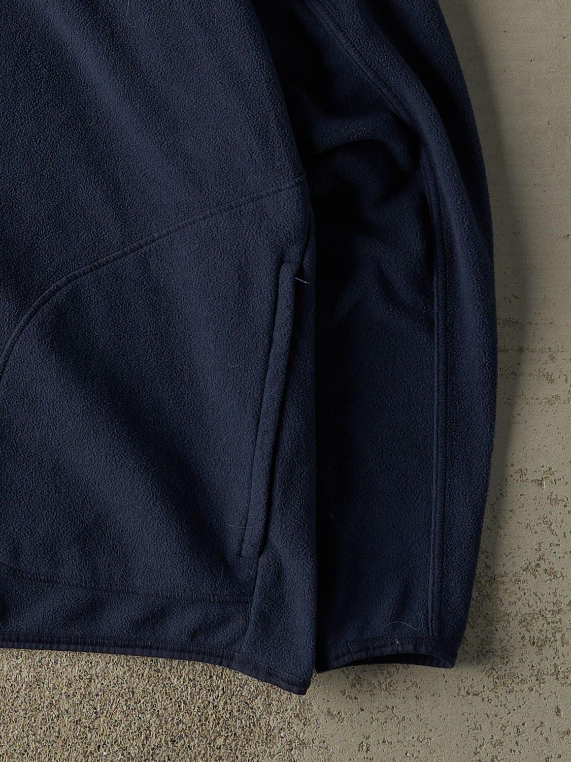 Vintage Y2K Navy Blue Nike Embroidered Quarter Zip Fleece (XL)