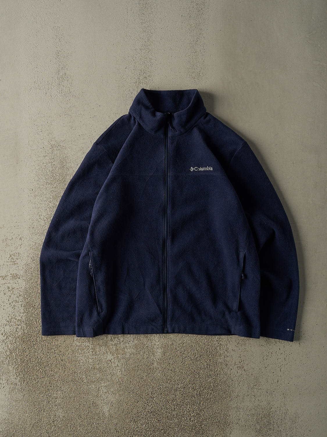 Vintage Y2K Navy Blue Columbia Embroidered Zip Up Fleece (XL)