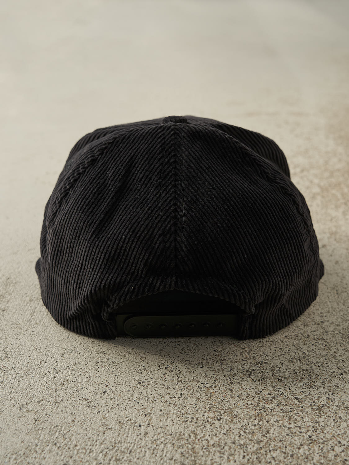 Vintage 80s Black Maxell Capsule Coduroy Snapback (O/S)