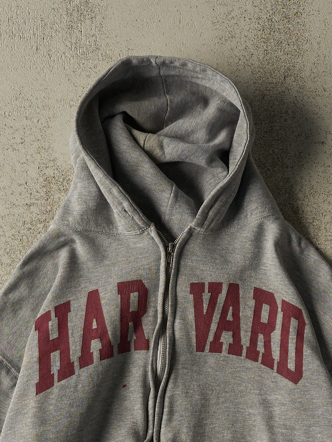 Vintage 90s Grey Harvard University Zip Up Hoodie (S)