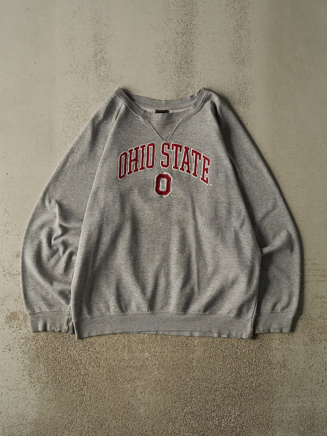 Vintage Y2K Grey Ohio State University Crewneck (XL/XXL)