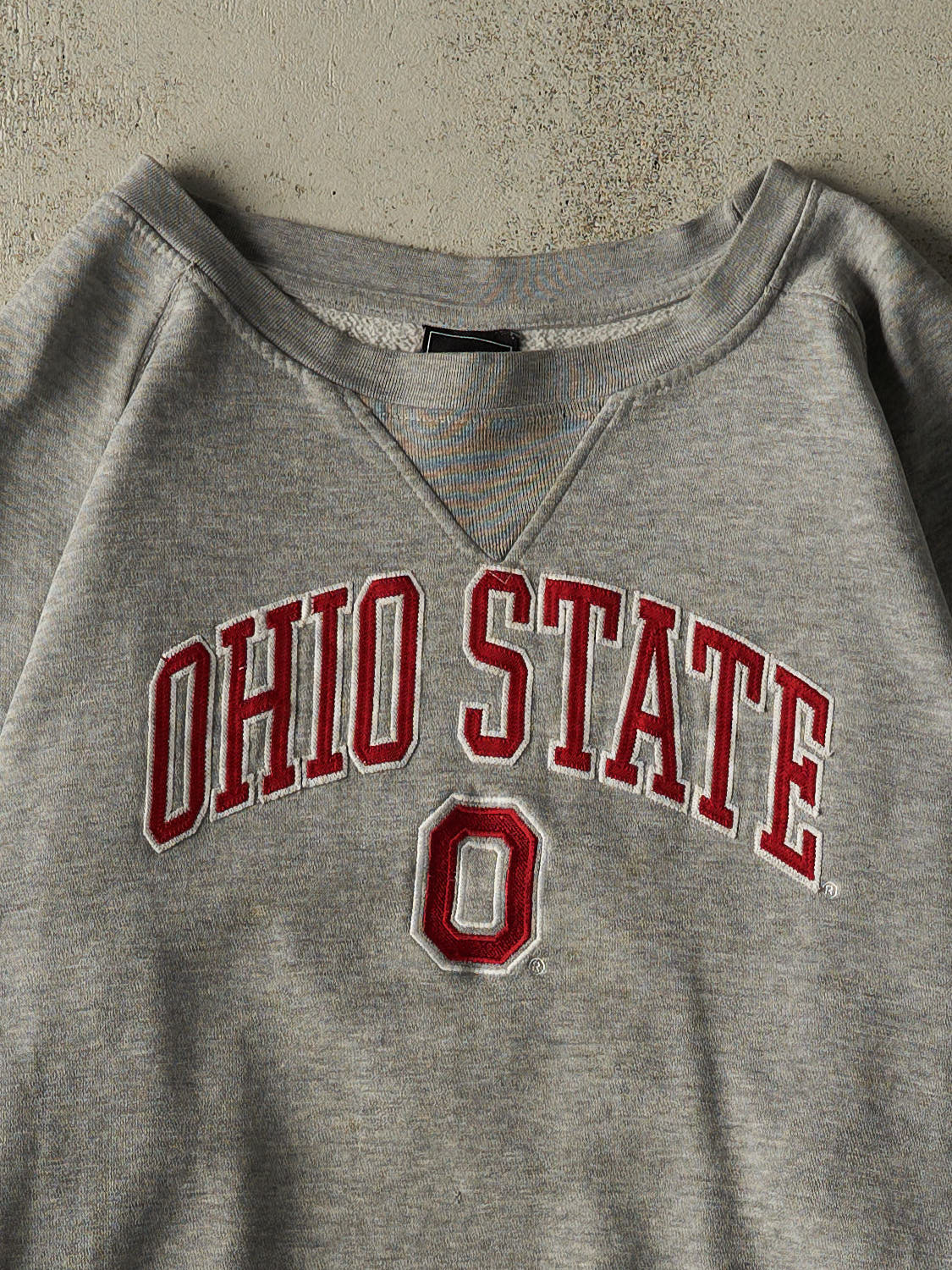Vintage Y2K Grey Ohio State University Crewneck (XL/XXL)