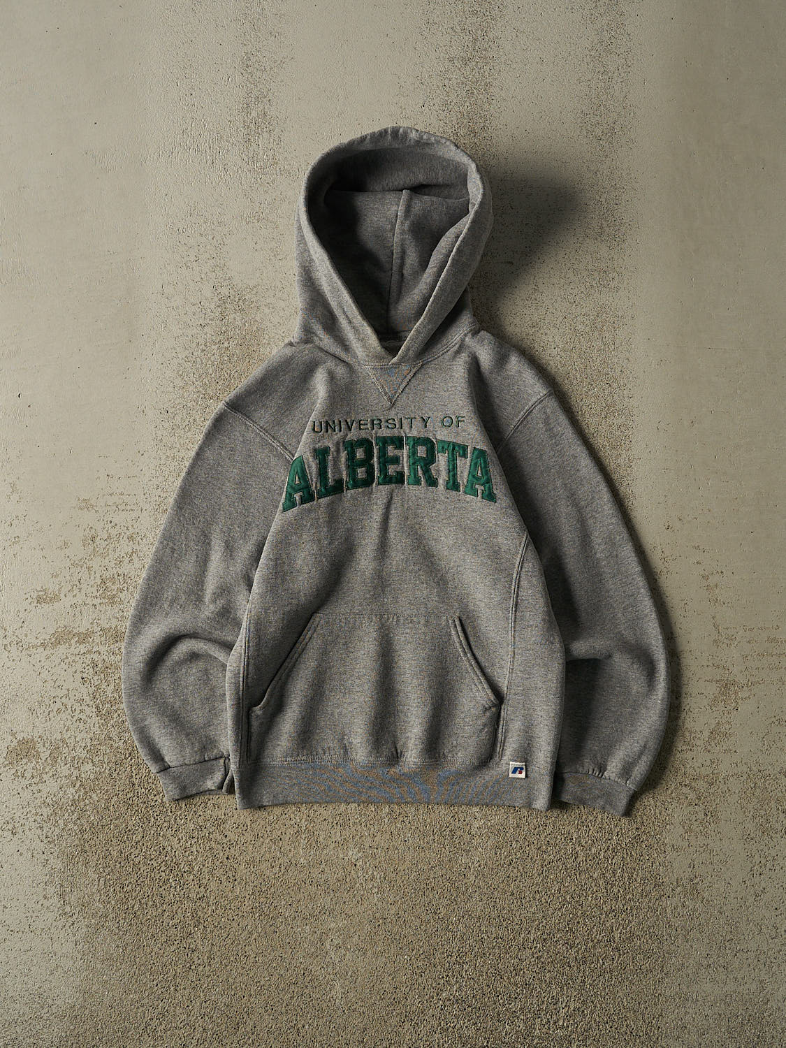 Vintage Y2K Grey Russell Athletic University of Alberta Hoodie (XXS)