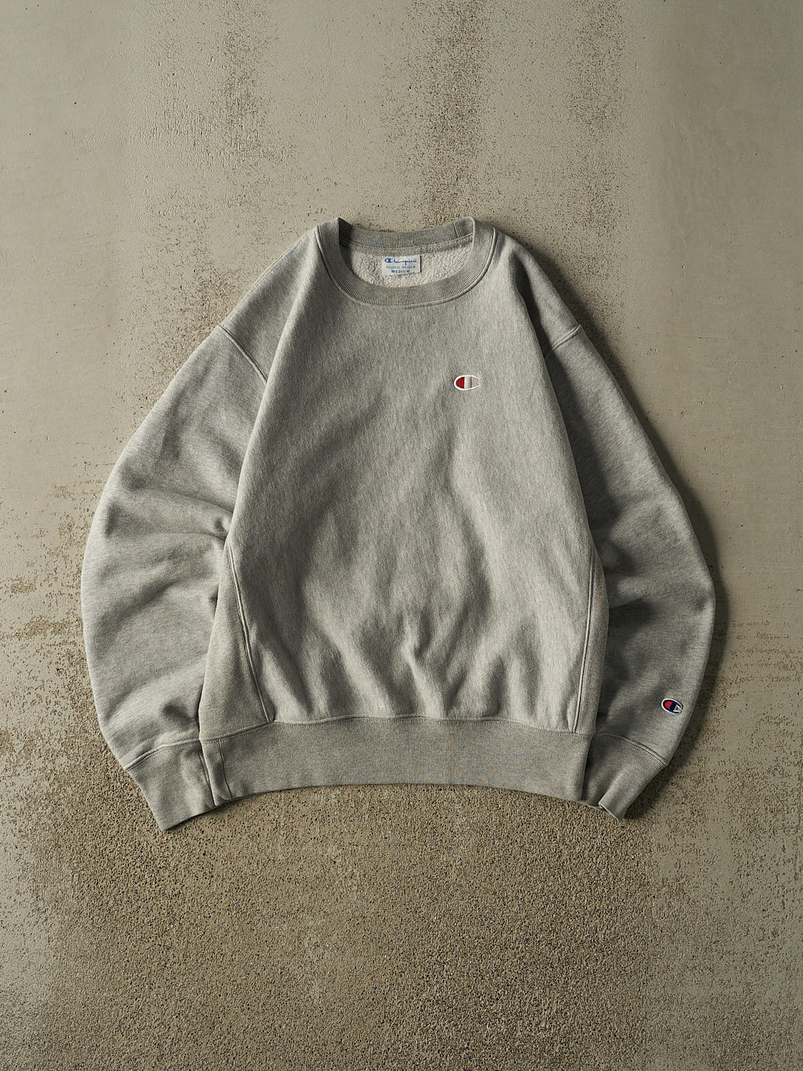 Vintage Y2K Grey Champion Reverse Weave Embroidered Crewneck (S/M)