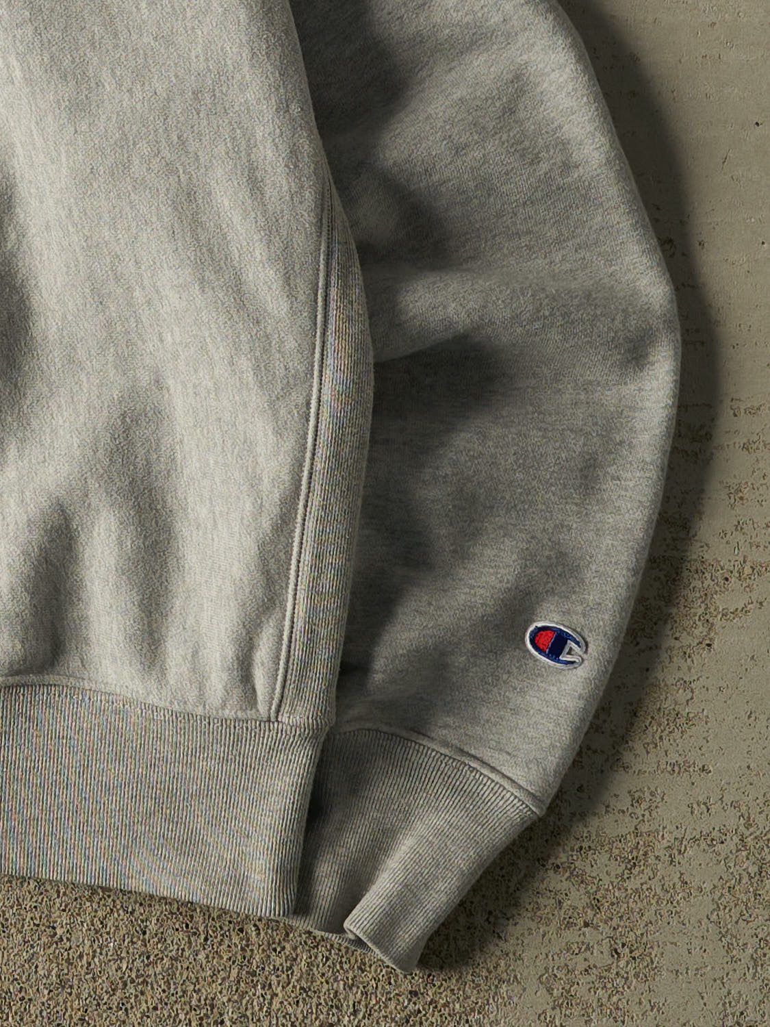 Vintage Y2K Grey Champion Reverse Weave Embroidered Crewneck (S/M)