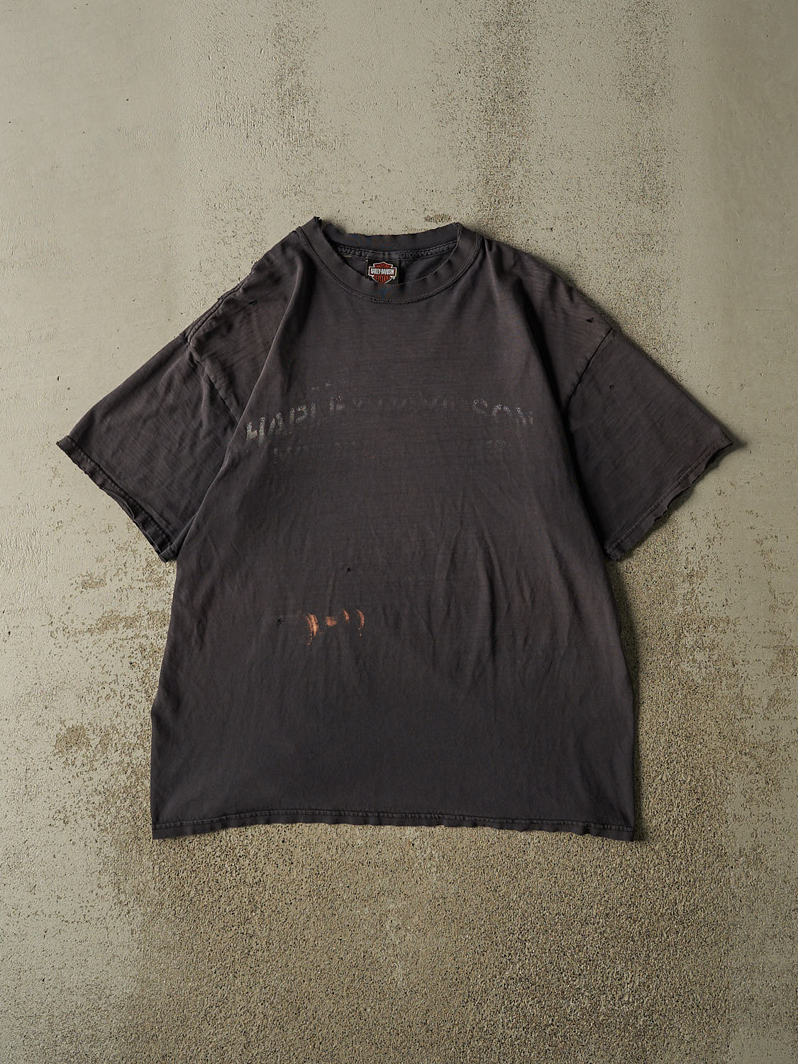 Vintage 90s Sun Faded Black Harley Davidson Tee (L/XL)