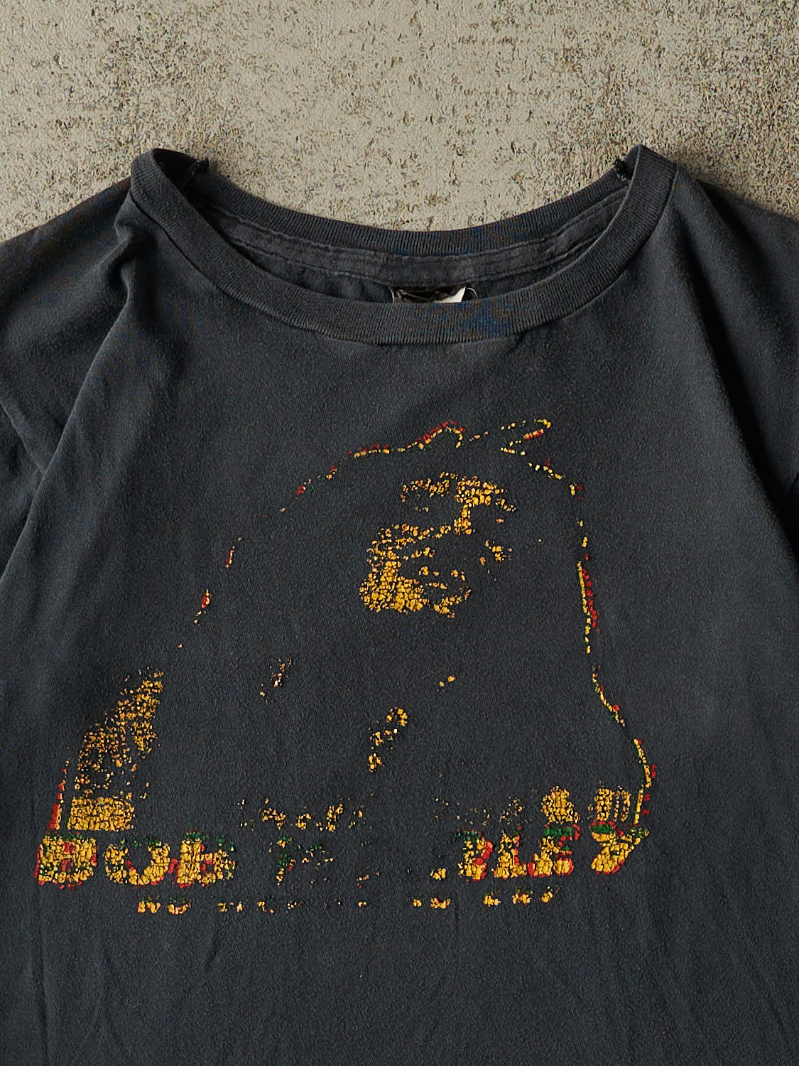 Vintage 80s Faded Black RARE Bob Marley Single Stitch Tee (XS)